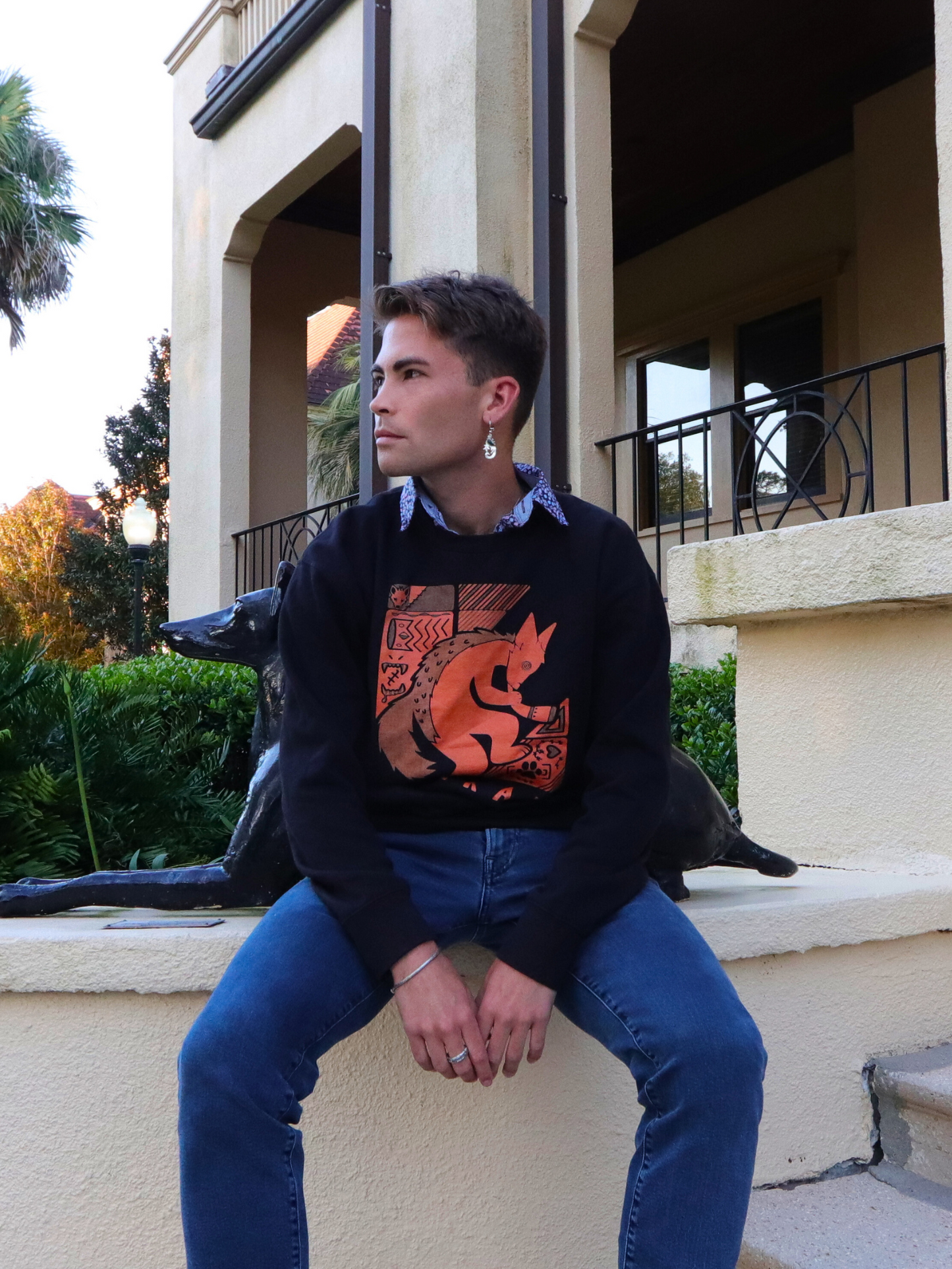 "The Jackal Calls" Sweatshirt - Green (Skunkhotel)