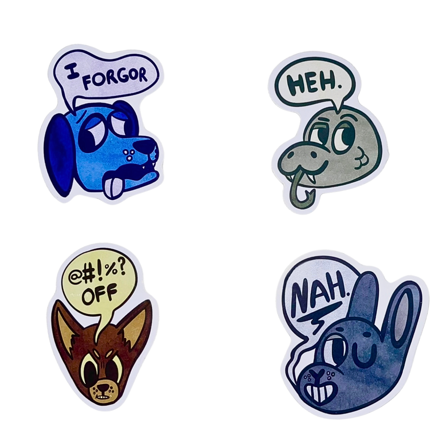 "Moods" Sticker Pack of 4 (Irispolaris)