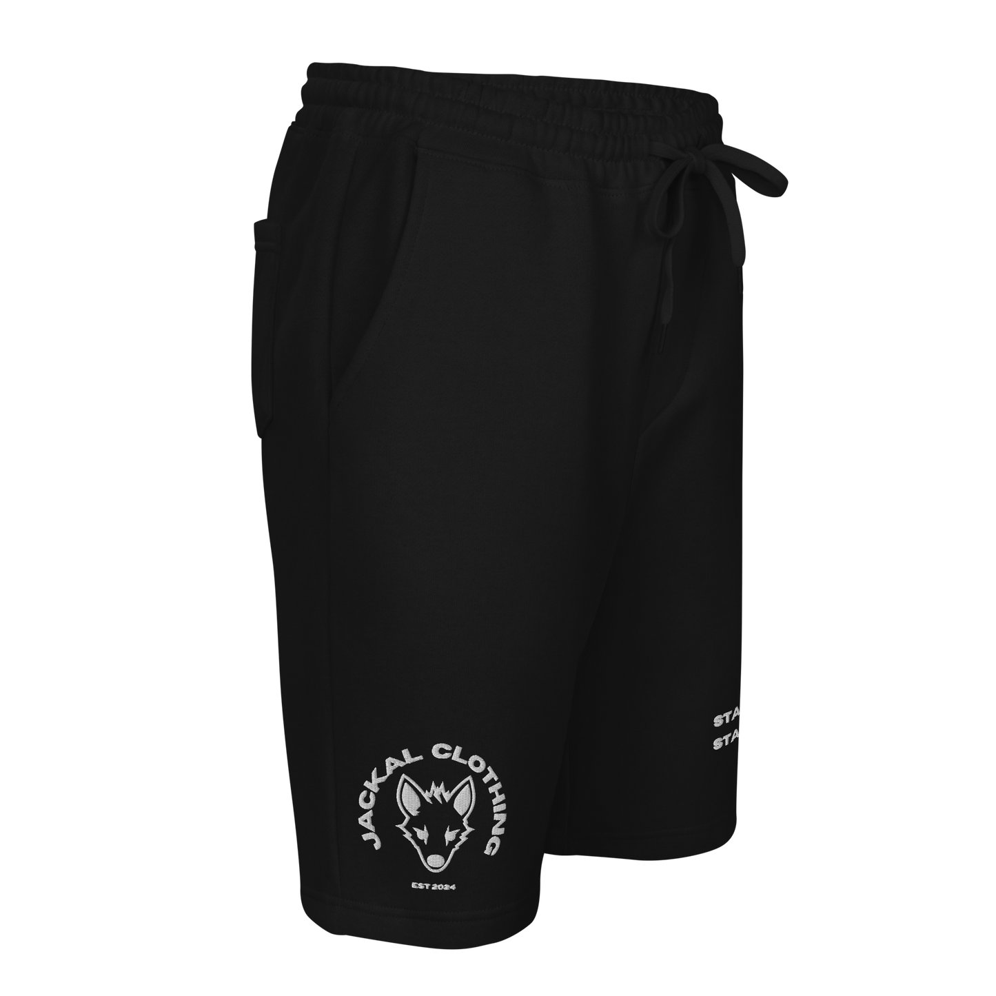 "STAY UNIQUE, STAY FERAL" Embroidered Fleece Shorts (Mori)