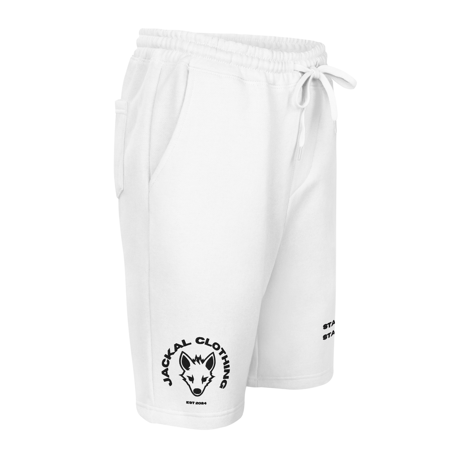 "STAY UNIQUE, STAY FERAL" Embroidered Fleece Shorts (Mori)