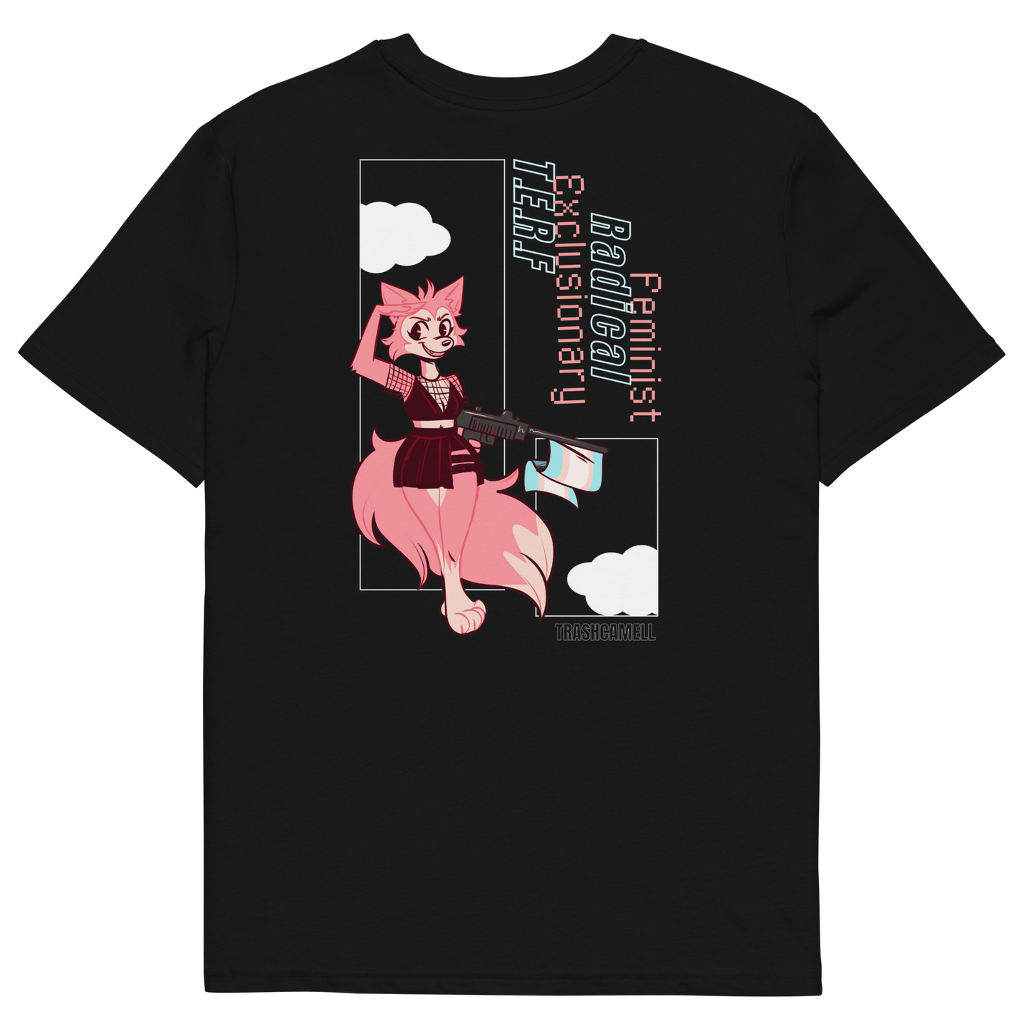 "Pink, White, and Blue!" Embroidered Eco Tee (TrashCamell)