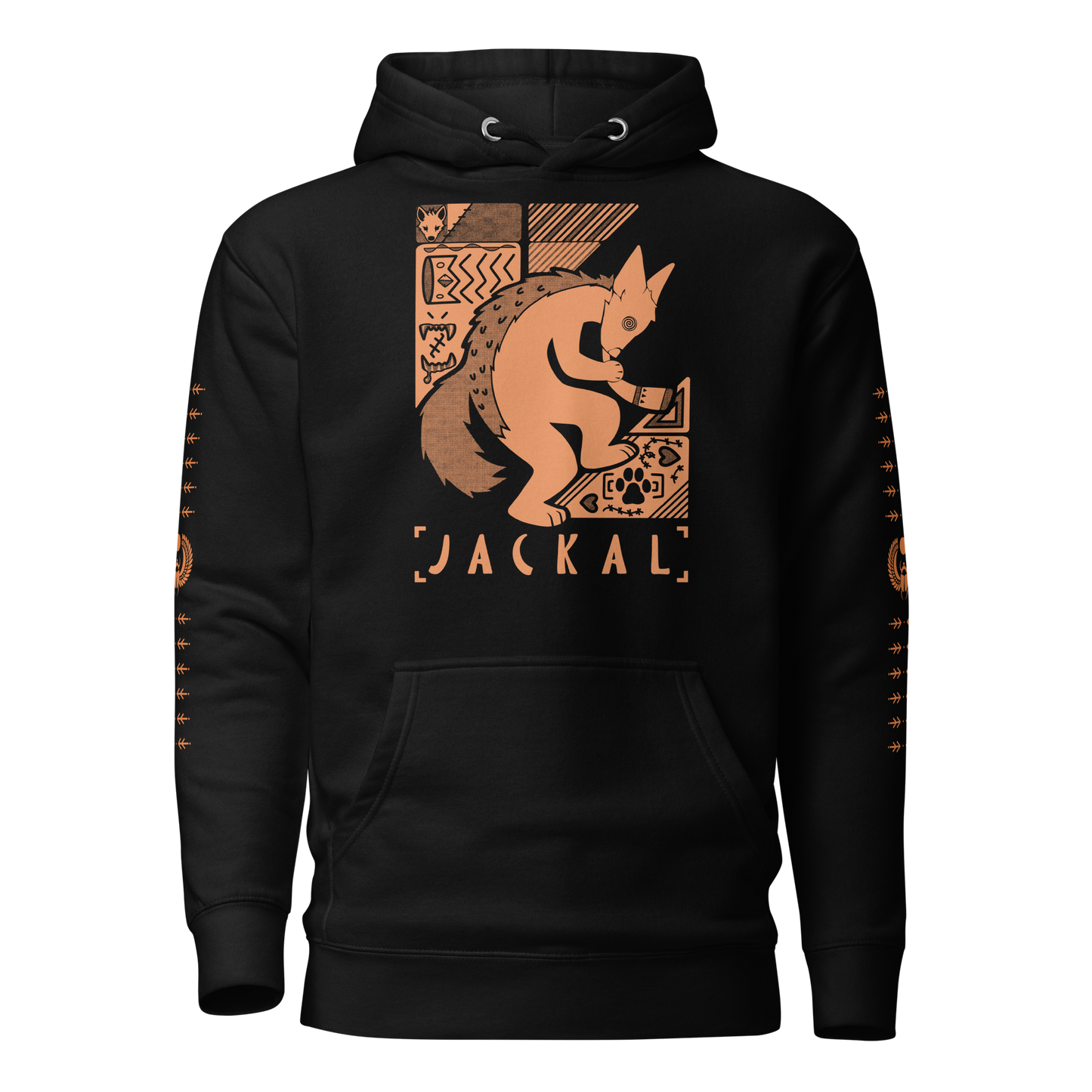 "The Jackal Calls" Hoodie - Orange (Skunkhotel)