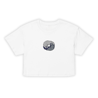 "Catoboros" Embroidered Crop Top (Kittenlunch)