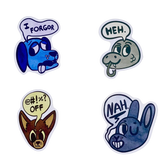 "Moods" Sticker Pack of 4 (Irispolaris)