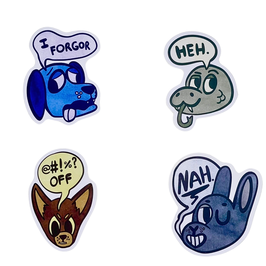 "Moods" Sticker Pack of 4 (Irispolaris)