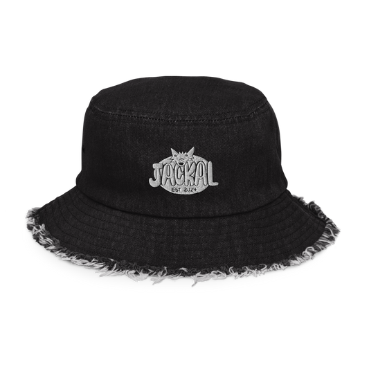 "Goober" Distressed Denim Bucket Hat (Kyleslameart)