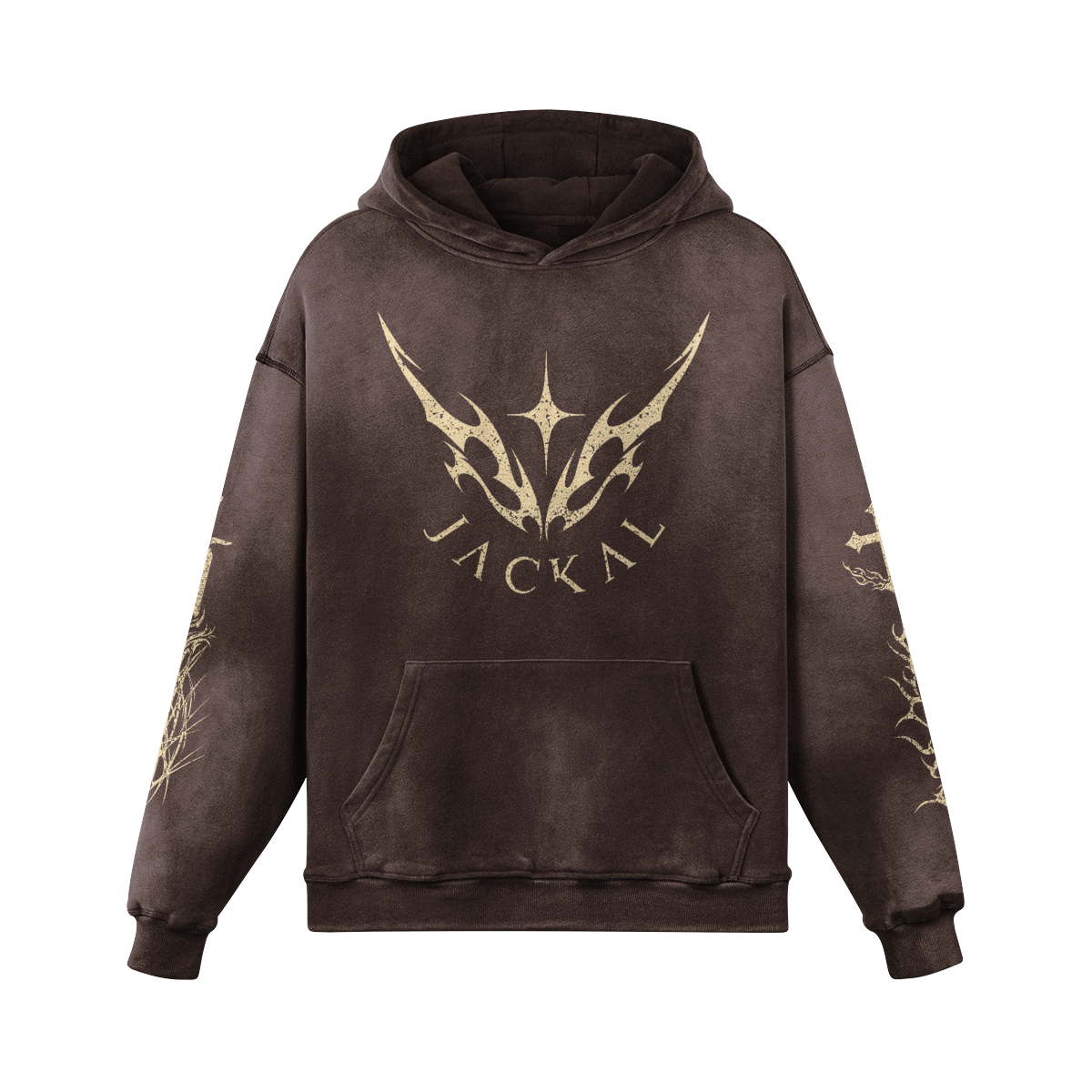 "Jackal Worldwide" Sunfaded Hoodie (Mori)