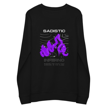 "Sadistic Inferno" Sustainable Sweatshirt w/ Embroidery (Kyleslameart)