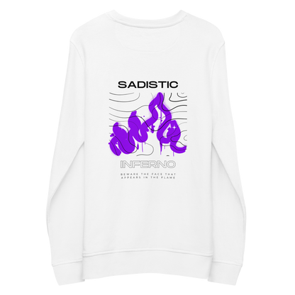 "Sadistic Inferno" Sustainable Sweatshirt w/ Embroidery (Kyleslameart)