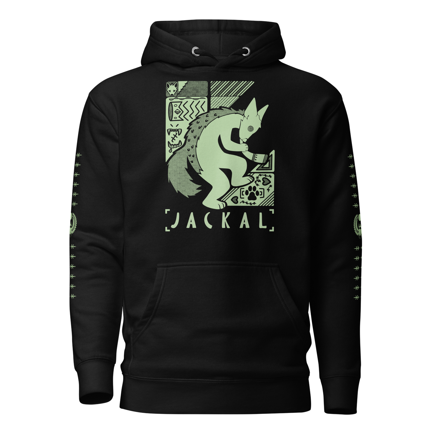 "The Jackal Calls" Hoodie - Green (Skunkhotel)