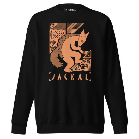 "The Jackal Calls" Sweatshirt - Orange (Skunkhotel)